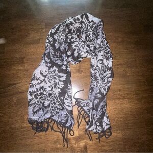 Black and grey floral TAHARI scarf